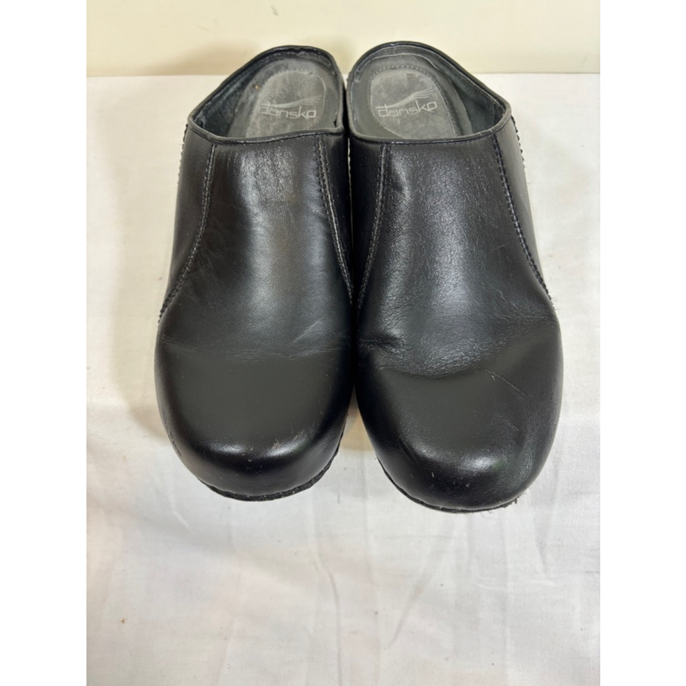 Women's Dansko Clogs Size 40 Black Leather - Picture 1 of 8